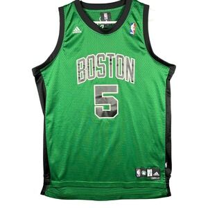 Adidas Basketball Jersey Mens L Green Kevin Garnett Boston Celtics 5 NBA